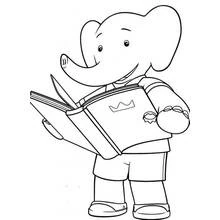 Dessin à colorier: Babar (Personnages de dessins animés) #28056 - Coloriages à Imprimer Gratuits