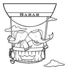 Dessin à colorier: Babar (Personnages de dessins animés) #28150 - Coloriages à Imprimer Gratuits