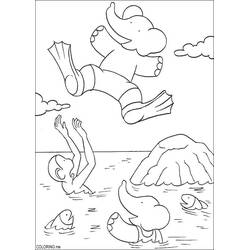 Coloriage Babar (Personnages de dessins animés) #28167 à imprimer et colorier