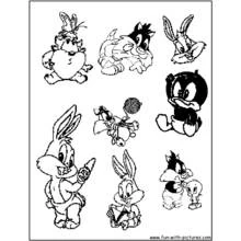 Dessin à colorier: Baby Looney Tunes (Personnages de dessins animés) #26695 - Coloriages à Imprimer Gratuits