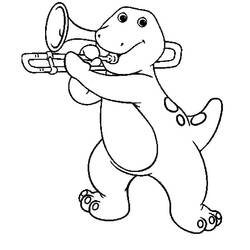 Dessin à colorier: Barney (Personnages de dessins animés) #203006 - Coloriages à Imprimer Gratuits