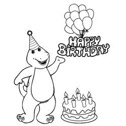 Dessin à colorier: Barney (Personnages de dessins animés) #203007 - Coloriages à Imprimer Gratuits