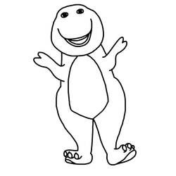 Dessin à colorier: Barney (Personnages de dessins animés) #203008 - Coloriages à Imprimer Gratuits