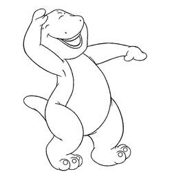 Dessin à colorier: Barney (Personnages de dessins animés) #203009 - Coloriages à Imprimer Gratuits