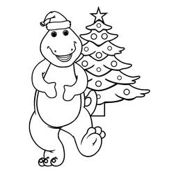 Dessin à colorier: Barney (Personnages de dessins animés) #203010 - Coloriages à Imprimer Gratuits