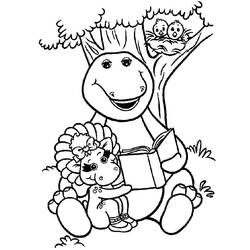 Dessin à colorier: Barney (Personnages de dessins animés) #203012 - Coloriages à Imprimer Gratuits