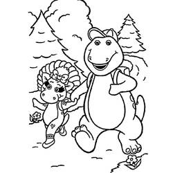 Dessin à colorier: Barney (Personnages de dessins animés) #203016 - Coloriages à Imprimer Gratuits