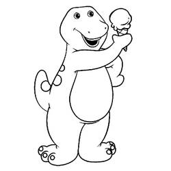 Dessin à colorier: Barney (Personnages de dessins animés) #203020 - Coloriages à Imprimer Gratuits