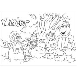 Dessin à colorier: Barney (Personnages de dessins animés) #203025 - Coloriages à Imprimer Gratuits