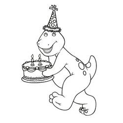 Dessin à colorier: Barney (Personnages de dessins animés) #203026 - Coloriages à Imprimer Gratuits