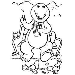 Dessin à colorier: Barney (Personnages de dessins animés) #203030 - Coloriages à Imprimer Gratuits