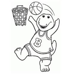 Dessin à colorier: Barney (Personnages de dessins animés) #203034 - Coloriages à Imprimer Gratuits