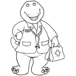Dessin à colorier: Barney (Personnages de dessins animés) #203035 - Coloriages à Imprimer Gratuits