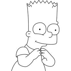 Dessin à colorier: Bart Simpson (Personnages de dessins animés) #210672 - Coloriages à Imprimer Gratuits