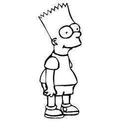 Dessin à colorier: Bart Simpson (Personnages de dessins animés) #210674 - Coloriages à Imprimer Gratuits