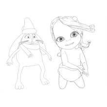 Dessin à colorier: Bébé Lilly (Personnages de dessins animés) #41095 - Coloriages à Imprimer Gratuits