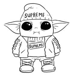 Dessin à colorier: Bébé Yoda (Personnages de dessins animés) #195055 - Coloriages à Imprimer Gratuits