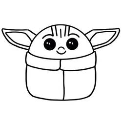 Dessin à colorier: Bébé Yoda (Personnages de dessins animés) #195075 - Coloriages à Imprimer Gratuits