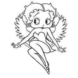 Coloriage Betty Boop (Personnages de dessins animés) #203063, dessin gratuit prêt à imprimer