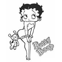 Coloriage à imprimer Betty Boop (Personnages de dessins animés) #203064 pour enfants et adultes