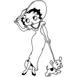 Page de coloriage Betty Boop (Personnages de dessins animés) #203067, gratuite à imprimer