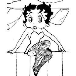 Coloriage gratuit Betty Boop (Personnages de dessins animés) #203083 à colorier aux crayons