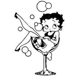 Coloriage Betty Boop (Personnages de dessins animés) #203089, dessin gratuit prêt à imprimer