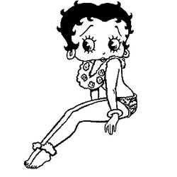 Coloriage à imprimer Betty Boop (Personnages de dessins animés) #203092 pour enfants et adultes