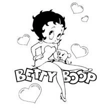 Dessin à colorier: Betty Boop (Personnages de dessins animés) #25920 - Coloriages à Imprimer Gratuits