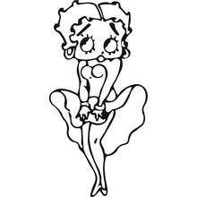 Dessin à colorier: Betty Boop (Personnages de dessins animés) #25932 - Coloriages à Imprimer Gratuits