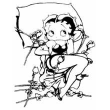 Coloriage Betty Boop (Personnages de dessins animés) #26020 à imprimer et colorier