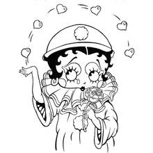 Coloriage imprimable Betty Boop (Personnages de dessins animés) #26051 à colorier gratuitement