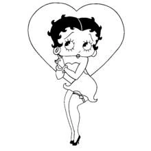 Dessin à colorier: Betty Boop (Personnages de dessins animés) #26094 - Coloriages à Imprimer Gratuits