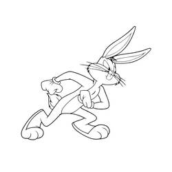 Coloriage Bugs Bunny (Personnages de dessins animés) #203600 à imprimer et colorier