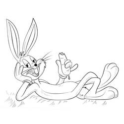 Coloriage Bugs Bunny (Personnages de dessins animés) #203605 à imprimer et colorier