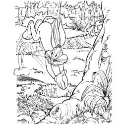 Coloriage Bugs Bunny (Personnages de dessins animés) #26345 à imprimer et colorier