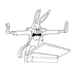 Coloriage Bugs Bunny (Personnages de dessins animés) #26352 à imprimer et colorier