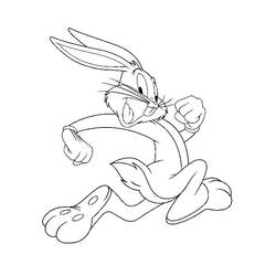 Dessin à colorier: Bugs Bunny (Personnages de dessins animés) #26354 - Coloriages à Imprimer Gratuits