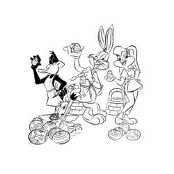 Dessin à colorier: Bugs Bunny (Personnages de dessins animés) #26361 - Coloriages à Imprimer Gratuits