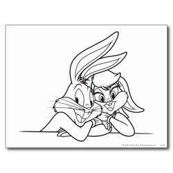 Dessin à colorier: Bugs Bunny (Personnages de dessins animés) #26445 - Coloriages à Imprimer Gratuits