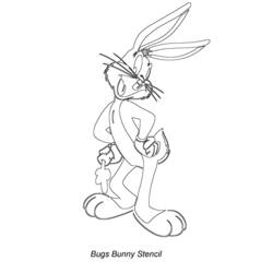Dessin à colorier: Bugs Bunny (Personnages de dessins animés) #26448 - Coloriages à Imprimer Gratuits