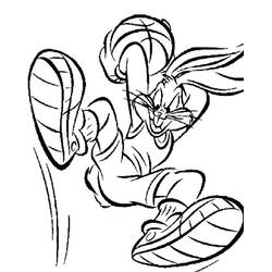 Dessin à colorier: Bugs Bunny (Personnages de dessins animés) #26479 - Coloriages à Imprimer Gratuits