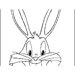 Dessin à colorier: Bugs Bunny (Personnages de dessins animés) #26493 - Coloriages à Imprimer Gratuits