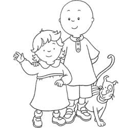Dessin à colorier: Caillou (Personnages de dessins animés) #36158 - Coloriages à Imprimer Gratuits