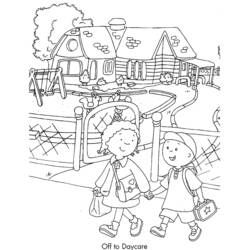 Dessin à colorier: Caillou (Personnages de dessins animés) #36167 - Coloriages à Imprimer Gratuits