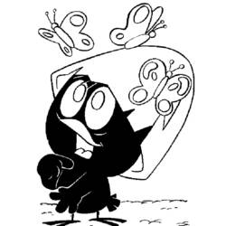 Dessin à colorier: Calimero (Personnages de dessins animés) #35863 - Coloriages à Imprimer Gratuits