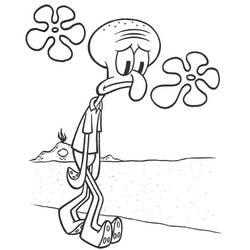 Dessin à colorier: Carlo Tentacule (Personnages de dessins animés) #220587 - Coloriages à Imprimer Gratuits