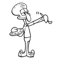 Dessin à colorier: Carlo Tentacule (Personnages de dessins animés) #220591 - Coloriages à Imprimer Gratuits
