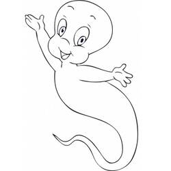 Dessin à colorier: Casper (Personnages de dessins animés) #203165 - Coloriages à Imprimer Gratuits