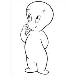 Dessin à colorier: Casper (Personnages de dessins animés) #203166 - Coloriages à Imprimer Gratuits